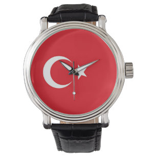 Patriottisch, speciaal horloge met vlag van Turkij