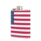 Patriottisch, speciale fles met Vlag van de VS Heupfles (Links)