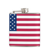 Patriottisch, speciale fles met Vlag van de VS Heupfles (Voorkant)