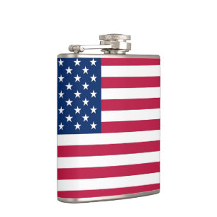 Patriottisch, speciale fles met Vlag van de VS Heupfles