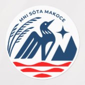 Patriottisch staatszegel van Minnesota Labels (Design 1)