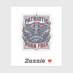 Patriottisch Stalen Weg Beschermer Biker Weg Vrijh Sticker