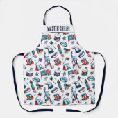 Patriottisch standbeeld Liberty Eagle USA Design Schort (Voorkant)