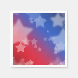 Patriottisch stars Paper Napkins Servetten