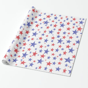 Patriottisch stars Verpakkingspapier Cadeaupapier
