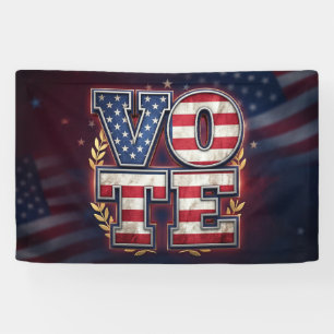 Patriottisch STEM Amerikaanse Vlag Typografie Ontw Spandoek