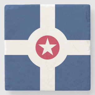 Patriottisch stenen onderzetter met vlag van India