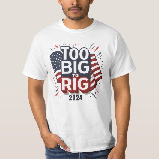 Patriottisch T-shirt te groot om Shirt te manipule (Voorkant)