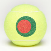 Patriottisch tennisbal met vlag van Bangladesh Tennisballen (Voorkant)