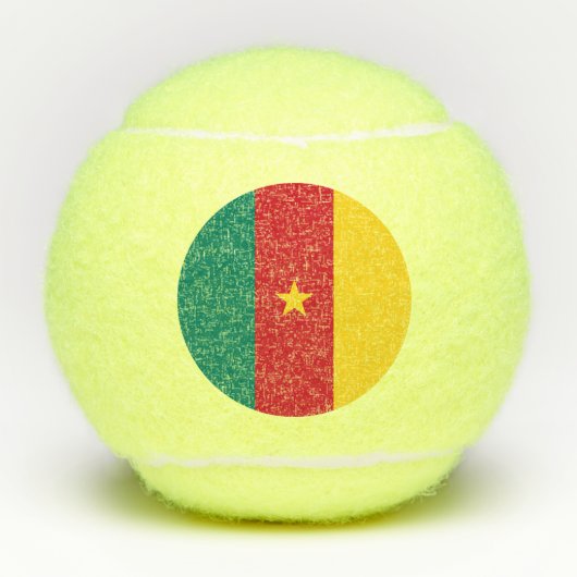 Patriottisch tennisbal met vlag van Kameroen Tennisballen (Voorkant)