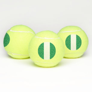 Patriottisch tennisbal met vlag van Nigeria Tennisballen