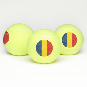 Patriottisch tennisbal met vlag van Roemenië Tennisballen