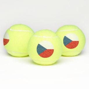 Patriottisch tennisbal met vlag van Tsjechië Tennisballen