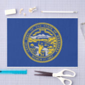 Patriottisch tissuepapier met vlag Nebraska, Veren (Craft)