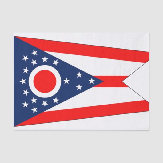 Patriottisch tissuepapier met vlag Ohio (Voorkant)