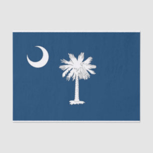 Patriottisch tissuepapier met vlag South Carolina