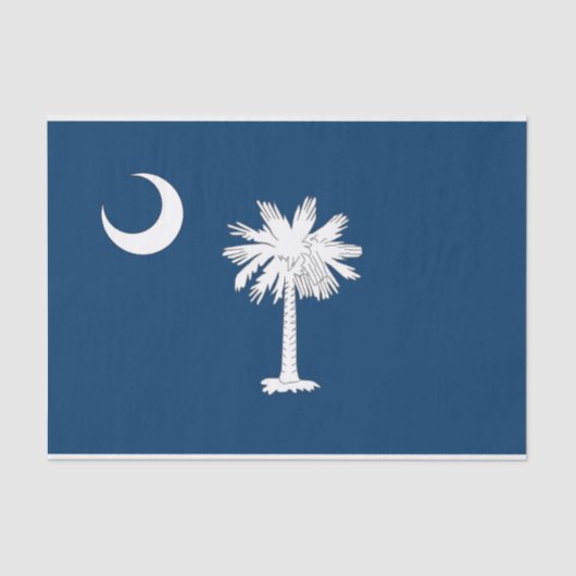 Patriottisch tissuepapier met vlag South Carolina (Voorkant)