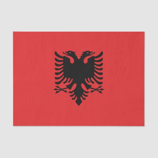 Patriottisch tissuepapier met vlag van Albanië (Voorkant)