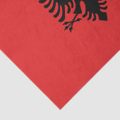 Patriottisch tissuepapier met vlag van Albanië (Detail)
