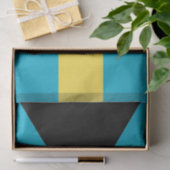 Patriottisch tissuepapier met vlag van Bahama's (Geschenk)