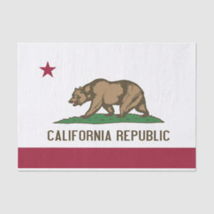 Patriottisch tissuepapier met vlag van Californië