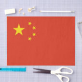 Patriottisch tissuepapier met vlag van China (Craft)