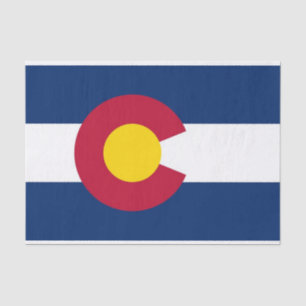 Patriottisch tissuepapier met vlag van Colorado