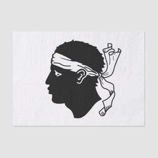 Patriottisch tissuepapier met vlag van Corsica (Voorkant)