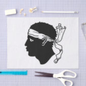 Patriottisch tissuepapier met vlag van Corsica (Craft)