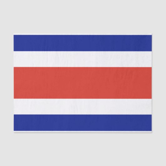 Patriottisch tissuepapier met vlag van Costa Rica (Voorkant)