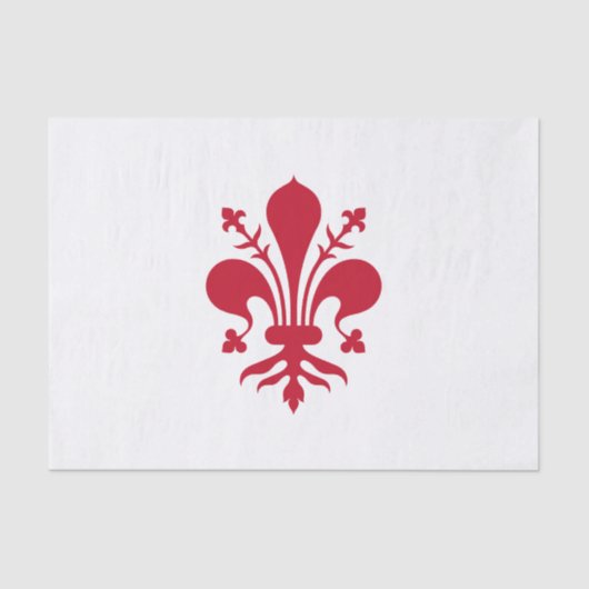 Patriottisch tissuepapier met vlag van Florence (Voorkant)