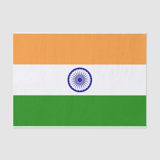 Patriottisch tissuepapier met vlag van India (Voorkant)