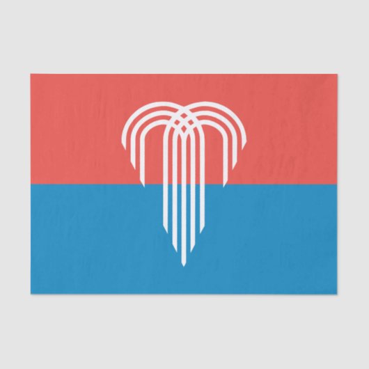 Patriottisch tissuepapier met vlag van Kansas City (Voorkant)