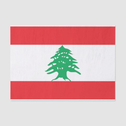 Patriottisch tissuepapier met vlag van Libanon (Voorkant)
