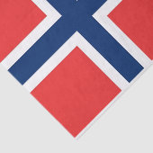 Patriottisch tissuepapier met vlag van Noorwegen (Detail)