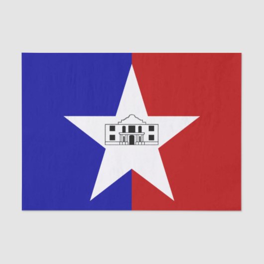 Patriottisch tissuepapier met vlag van San Antonio (Voorkant)