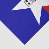 Patriottisch tissuepapier met vlag van San Antonio (Detail)