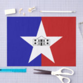 Patriottisch tissuepapier met vlag van San Antonio (Craft)