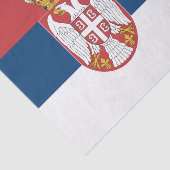 Patriottisch tissuepapier met vlag van Servië (Detail)