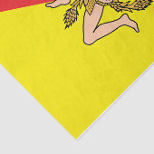Patriottisch tissuepapier met vlag van Sicilië, It (Detail)