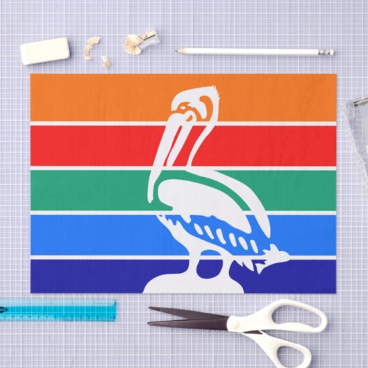 Patriottisch tissuepapier met vlag van Sint-Peters (Craft)