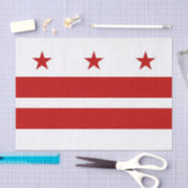 Patriottisch tissuepapier met vlag Washington DC (Craft)