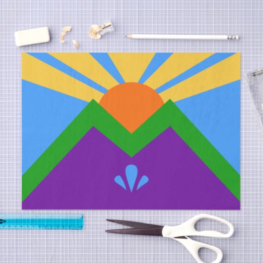 Patriottisch tissuepapier, vlag van Manitou Spring Tissuepapier (Craft)