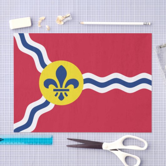Patriottisch tissuepapier, vlag van St. Louis, VS Tissuepapier (Craft)