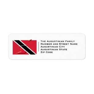 Patriottisch   TRINIDAD TOBAGO Flag Etiket