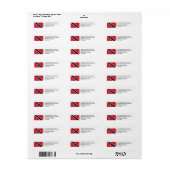 Patriottisch | TRINIDAD TOBAGO Flag Etiket (Full Sheet)