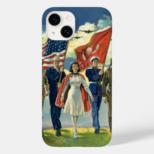 Patriottisch, trots militair personeel Heros Case-Mate iPhone Case (Achterkant)