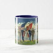 Patriottisch, trots militair personeel Heros Mok (Midden)