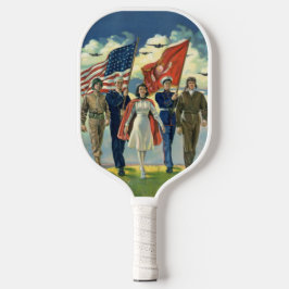  Patriottisch, trots militair personeel Heros Pickleball Paddle