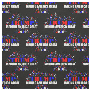 Patriottisch Trump 2020 Fireworks-patroon Stof